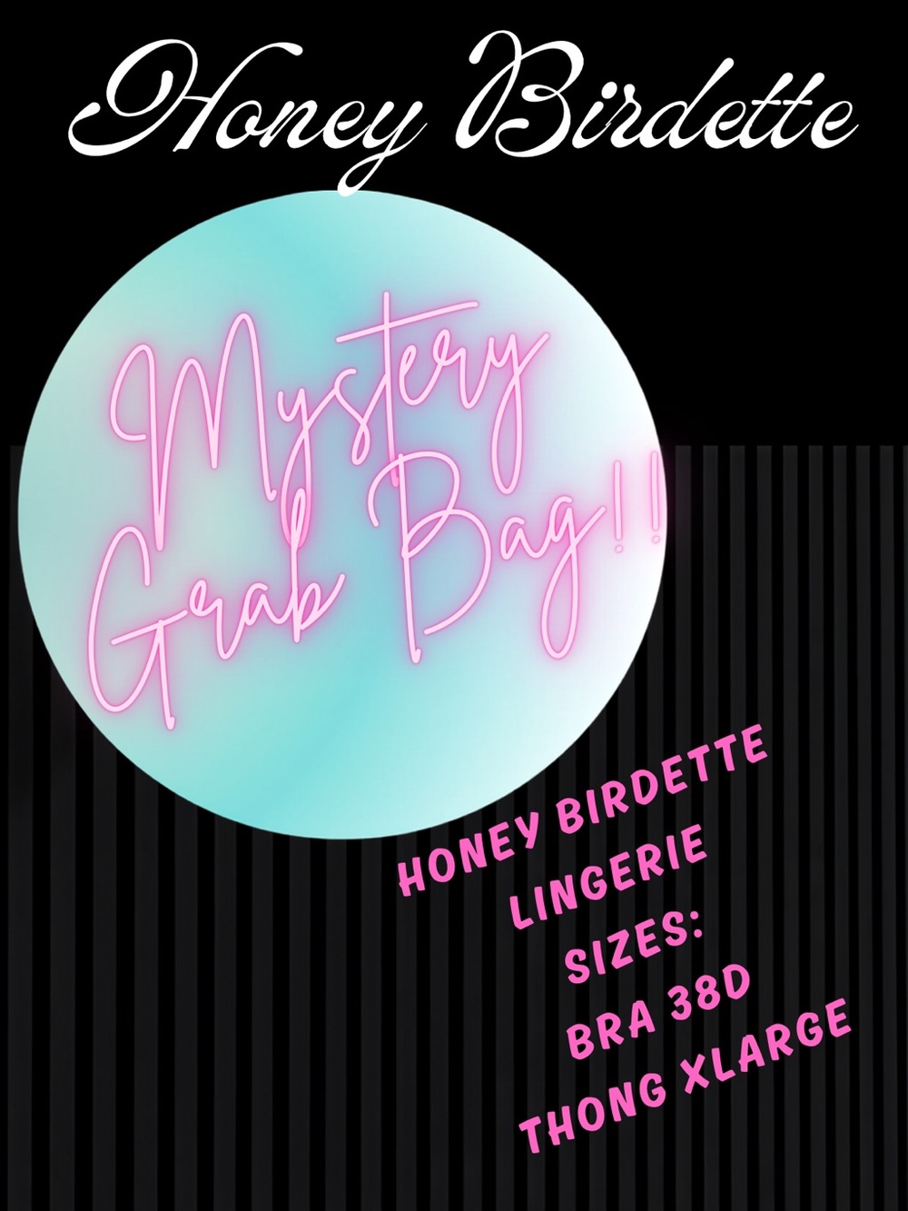 Like New Honey Birdette Mystery Grab Bag 38D & XL thong